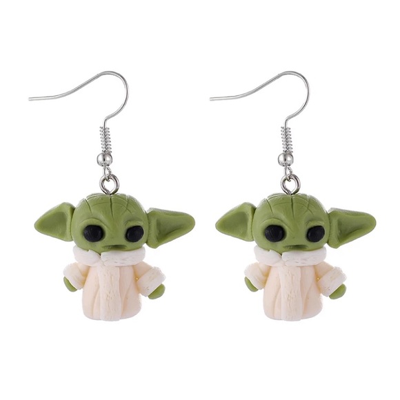🥰Baby Yoda earrings🥰&Keychain🥰 - Picture 7 of 8